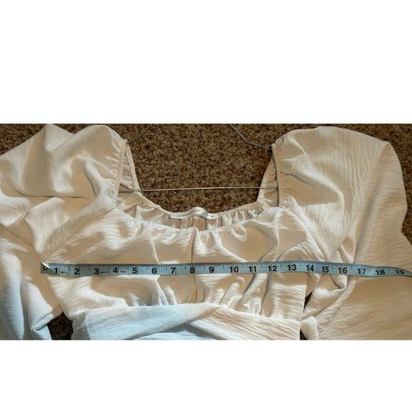 Altar'd State dress, White, size Medium, Cute tie at waist - Picture 3 of 6